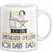 Geschenk für Synthesizer-Spielerin Tasse Lustige Geschenkidee Geburtstag Ich Bin Synthesizer-Spielerin Ich Darf Das Weiß Trendation