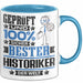 Historiker Geschenk Lustiger Spruch für Historiker Geschenkidee Bester Historiker Der Welt Blau Trendation