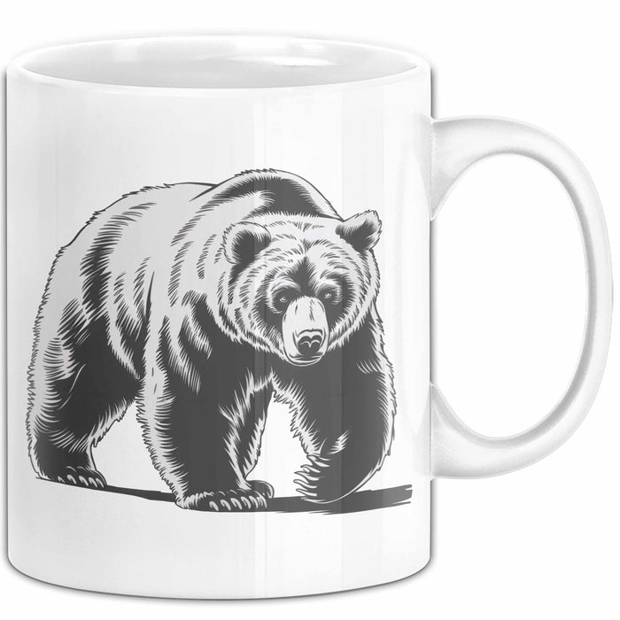 Bär Tierliebhaber Tasse Geschenk Lustige Geschenkidee Spruch Weiß Trendation