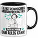 ElektronischerMusikproduzent Tasse Geschenk für ElektronischerMusikproduzent Der Mann Der Alles Kann Geschenkidee zum Geburtstag Schwarz Trendation