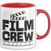 Film-Crew Tasse Geschenk Fime-Macher Geschenkidee Becher Rot Trendation