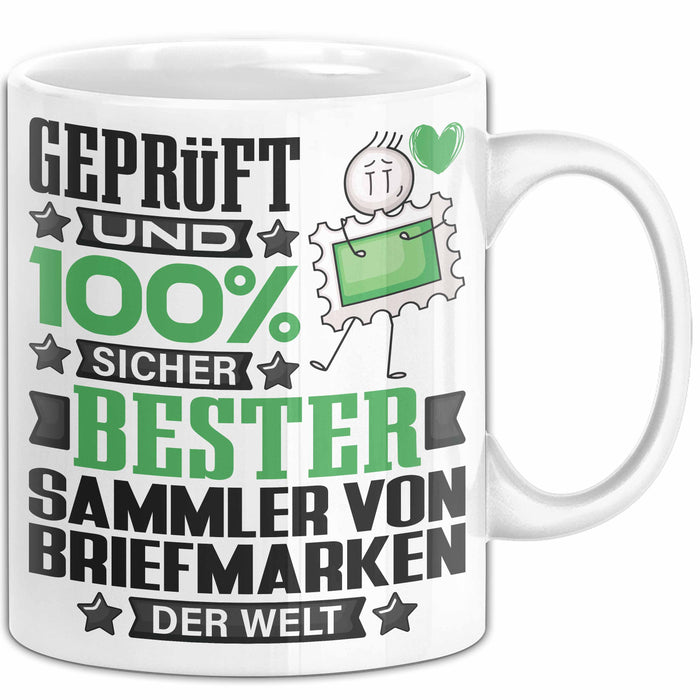 SammlervonBriefmarken Geschenk Lustiger Spruch für SammlervonBriefmarken Geschenkidee Bester SammlervonBriefmarken Der Welt Weiß Trendation