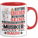 Musiker Geschenk Tasse Lustiger Spruch Erheben Sie Sich Der Musiker Betritt den Raum Rot Trendation