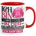 Wasserbauerin Ausbildung Start Geschenk Tasse Ich Bin Wasserbauerin In Der Ausbildung Ich Darf Das Kaffee-Becher Geschenkidee Rot Trendation