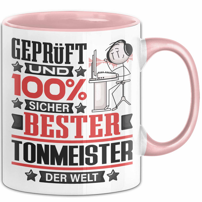 Tonmeister Geschenk Lustiger Spruch für Tonmeister Geschenkidee Bester Tonmeister Der Welt Rosa Trendation