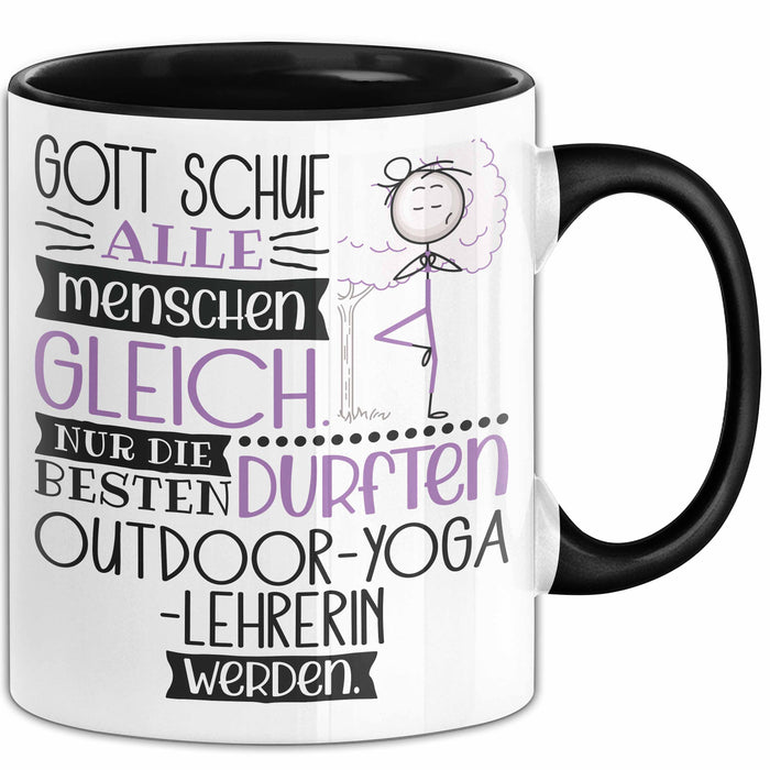 Outdoor-Yoga-Lehrerin Geschenk Becher Tasse Gott Schuf Alle Menschen Gleich Nur Die Besten Durfeten Outdoor-Yoga-Lehrerin Werden Geschenkidee Lustig Trendation