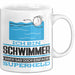 Schwimmer Geschenk Tasse Ich Bin Schwimmer Aber Sag Doch Einfach Superheld Lustige Geschenkdiee für Schwimmer Kaffee-Becher Weiß Trendation