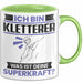 Kletterer Tasse Geschenk für Kletterer Geburtstag Lustiger Spruch Kaffee-Becher Was Ist Deine Superkraft Grün Trendation