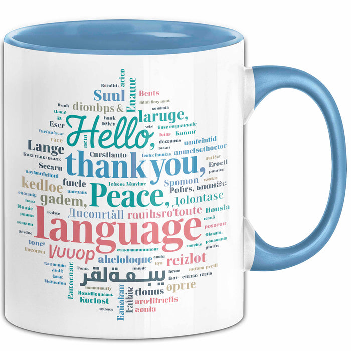 Übersetzer Tasse Geschenkidee für Sprachnerds Blau Trendation