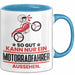 Motorradfahrer Geschenk Tasse So Gut Kann Nur Ein Motorradfahrer Aussehen Geschenkidee Kaffee-Becher Blau Trendation