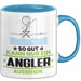 Angler Geschenk Tasse So Gut Kann Nur Ein Angler Aussehen Geschenkidee Kaffee-Becher Blau Trendation