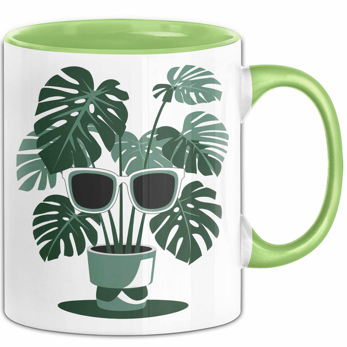 Pflanzenmama Tasse Geschenkidee für Zimmerpflanzen Pflegerin Grün Trendation