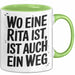 Rita Tasse Geschenk Wo Eine Rita Ist Ist Auch Ein Weg Geschenkidee Becher mit Name Grün Trendation