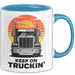 LKW Fahrer Tasse Geschenk Lustige Geschenkidee Spruch Für Straßen Krieger Blau Trendation