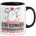Stiefschwager Geschenk Tasse Ich Bin Stiefschwager Aber Sag Doch Einfach Superheld Lustige Geschenkdiee für Stiefschwager Kaffee-Becher Schwarz Trendation