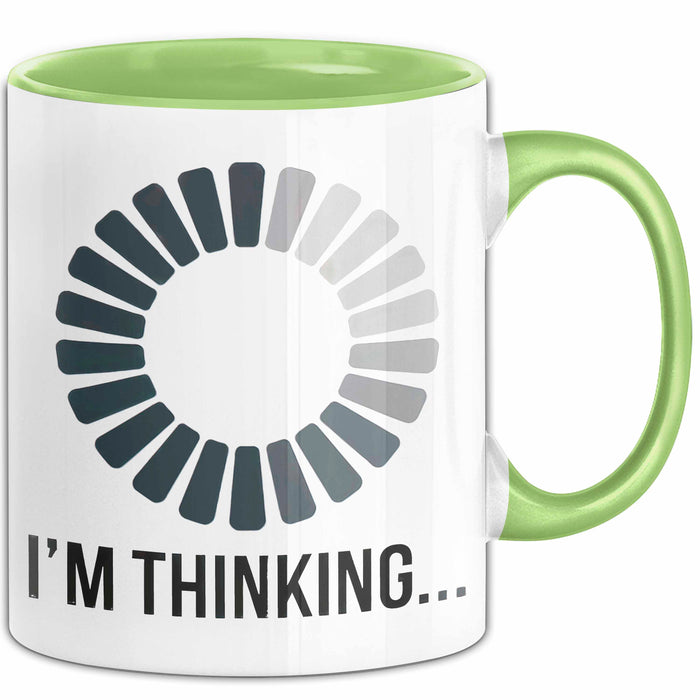 Gamer Gaming Liebhaber Tasse Geschenk Lustige Geschenkidee Spruch Ich Denke Nach Grün Trendation