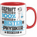 Physiker Geschenk Lustiger Spruch für Physiker Geschenkidee Bester Physiker Der Welt Rot Trendation