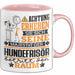 Hundefrisör Geschenk Tasse Lustiger Spruch Erheben Sie Sich Der Hundefrisör Betritt den Raum Rosa Trendation
