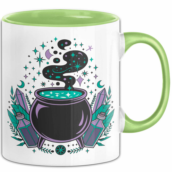 Hexerei Fan Tasse Geschenkidee für Zauberspruch Liebhaber Grün Trendation