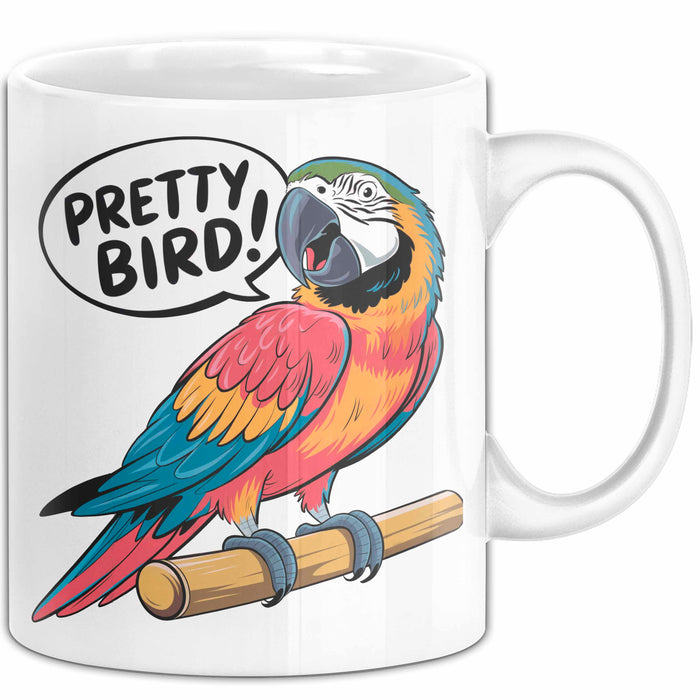 Papageienliebhaber Tasse Geschenkidee Vogelschwätzer Geschenkidee Lustig Weiß Trendation