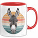 Eselbauer Esel Tier Tasse Geschenk Lustige Geschenkidee Spruch Rot Trendation