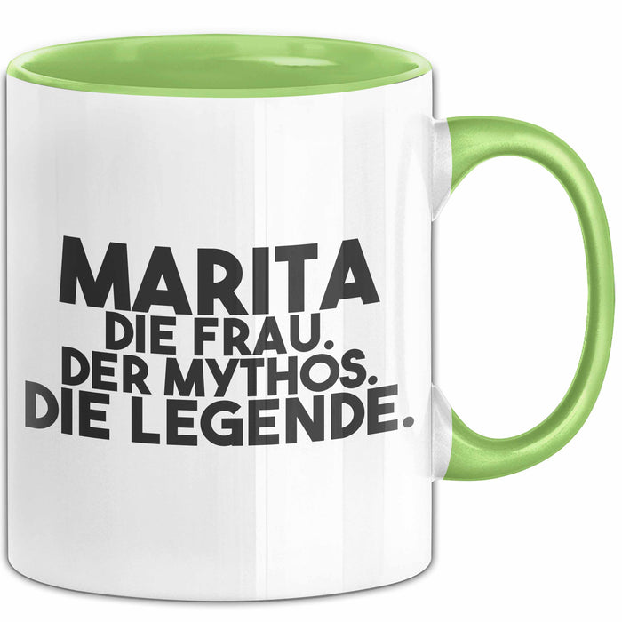 Marita Tasse Marita – Die Frau. Der Mythos. Die Legende. Geschenk Grün Trendation