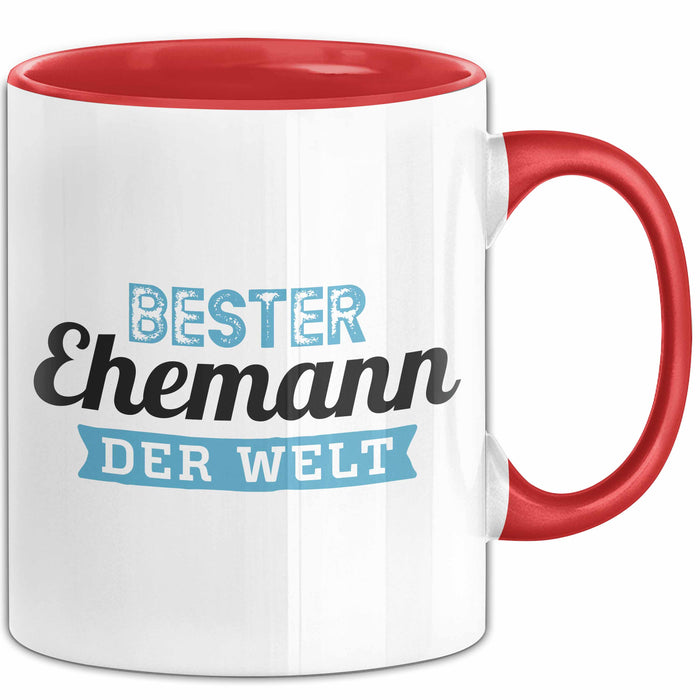 Bester Ehemann Der Welt Tasse Geschenk Becher Jahrestag Rot Trendation