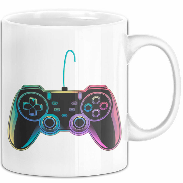 Gamer Gaming Liebhaber Tasse Geschenk Lustige Geschenkidee Spruch Game Controller Weiß Trendation