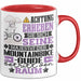Mountainbike-Guide Geschenk Tasse Lustiger Spruch Erheben Sie Sich Der Mountainbike-Guide Betritt den Raum Rot Trendation