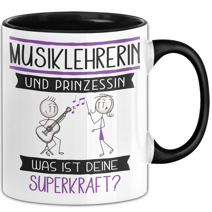 Musiklehrerin Und Prinzessin Tasse Geschenk Für Eine Musiklehrerin Geburtstag Was Ist Deine Superkraft Trendation