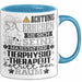 Tierphysiotherapeut Geschenk Tasse Lustiger Spruch Erheben Sie Sich Der Tierphysiotherapeut Betritt den Raum Blau Trendation