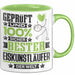 Eiskunstläufer Geschenk Lustiger Spruch für Eiskunstläufer Geschenkidee Bester Eiskunstläufer Der Welt Grün Trendation