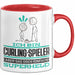 Curling-Spieler Geschenk Tasse Ich Bin Curling-Spieler Aber Sag Doch Einfach Superheld Lustige Geschenkdiee für Curling-Spieler Kaffee-Becher Rot Trendation