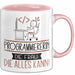 Programmiererin Geschenk Tasse Becher Die Frau Die Allen Kann Geschenkidee für eine Programmiererin Lustig Rosa Trendation