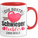 Schwiegertochter Tasse Geschenk Die Beste Schwiegertochter Der Welt Geschenkidee Becher Rot Trendation