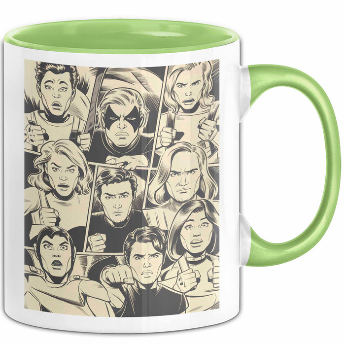 Comic Künstler Tasse Geschenk Lustige Geschenkidee Spruch Für Panel Geschichtenerzähler Grün Trendation