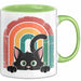 Katzen Tierliebhaber Vintage Tasse Geschenk Lustige Geschenkidee Spruch Grün Trendation