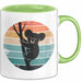Retro Koala Tierliebhaber Tasse Geschenk Lustige Geschenkidee Spruch Grün Trendation