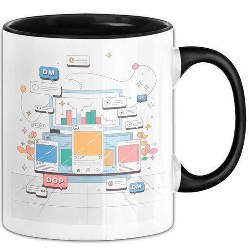 Social Media Manager Tasse Geschenk Lustige Geschenkidee Spruch Für Wachstum Treiber Trendation