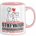 Stiefvater Geschenk Tasse Ich Bin Stiefvater Aber Sag Doch Einfach Superheld Lustige Geschenkdiee für Stiefvater Kaffee-Becher Rosa Trendation