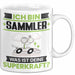 Sammler Tasse Geschenk für Sammler Geburtstag Lustiger Spruch Kaffee-Becher Was Ist Deine Superkraft Weiß Trendation