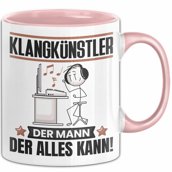 Klangkünstler Tasse Geschenk für Klangkünstler Der Mann Der Alles Kann Geschenkidee zum Geburtstag Rosa Trendation