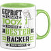 Bäcker Geschenk Lustiger Spruch für Bäcker Geschenkidee Bester Bäcker Der Welt Grün Trendation