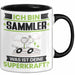 Sammler Tasse Geschenk für Sammler Geburtstag Lustiger Spruch Kaffee-Becher Was Ist Deine Superkraft Schwarz Trendation