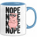 Schweinezüchter Schweine Tier Tasse Becher Geschenk Lustige Geschenkidee Spruch Nö Blau Trendation