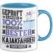 Kajakfahrer Geschenk Lustiger Spruch für Kajakfahrer Geschenkidee Bester Kajakfahrer Der Welt Blau Trendation