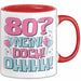 80er Geburtstag Geschenk Männer Frauen 80 Nein Doch Ohhhh Lustiger Spruch Geschenkidee Kaffee-Becher Rot Trendation
