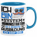Systemadministrator Ausbildung Tasse Geschenk Ich Bin Systemadministrator In Der Ausbildung Ich Darf Das Geschenkidee Spruch Blau Trendation