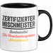 Alkoholliebhaber Tasse Geschenk Lustige Geschenkidee Spruch Zertifizierter Mischenmeister Schwarz Trendation