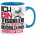 Tischler Ausbildung Tasse Geschenk Ich Bin Tischler In Der Ausbildung Ich Darf Das Geschenkidee Spruch Blau Trendation